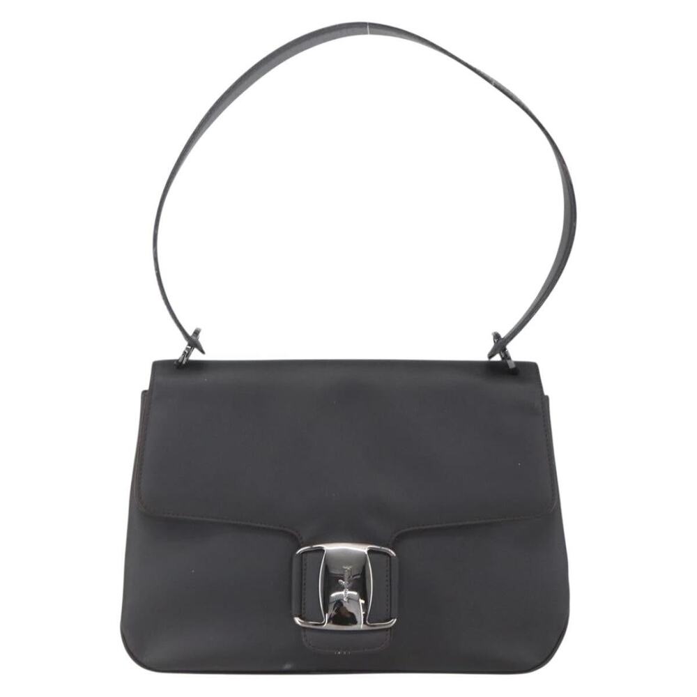 Salvatore Ferragamo Leather Shoulder Bag Dark Brown